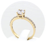 Μονόπετρο δαχτυλίδι χρυσό - GDZ280