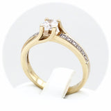 Μονόπετρο δαχτυλίδι χρυσό - GDZ324