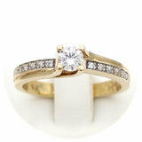 Μονόπετρο δαχτυλίδι χρυσό - GDZ324