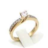 Μονόπετρο δαχτυλίδι χρυσό - GDZ324