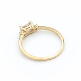 Χρυσό μονόπετρο δαχτυλίδι - GDZ325