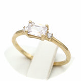 Χρυσό μονόπετρο δαχτυλίδι - GDZ325