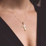 Βαπτιστικός σταυρός Τριάντος με αλυσίδα