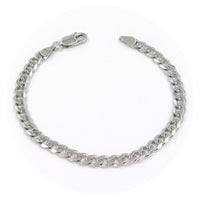 Ασημένια αλυσίδα χειρός σε σχέδιο cuban