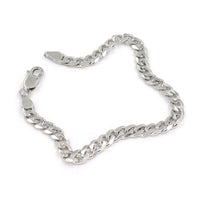 Ασημένια αλυσίδα χειρός σε σχέδιο cuban