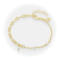 Ασημένιο βραχιόλι Vogue με μαργαριτάρια