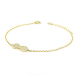 Ασημένιο επιχρυσωμένο βραχιόλι 925 με το άπειρο