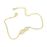 Ασημένιο επιχρυσωμένο βραχιόλι 925 με το άπειρο