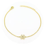 Ασημένιο επιχρυσωμένο βραχιόλι 925 με πέτρες ζιργκόν