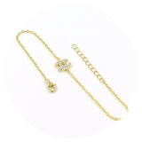 Ασημένιο επιχρυσωμένο βραχιόλι 925 με πέτρες ζιργκόν