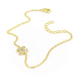 Ασημένιο επιχρυσωμένο βραχιόλι 925 με πέτρες ζιργκόν