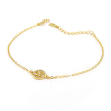 Ασημένιο επιχρυσωμένο βραχιόλι με πέτρες ζιργκόν