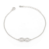 Ασημένιο επιπλατινωμένο βραχιόλι 925 με το άπειρο