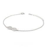 Ασημένιο επιπλατινωμένο βραχιόλι 925 με το άπειρο