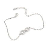 Ασημένιο επιπλατινωμένο βραχιόλι 925 με το άπειρο