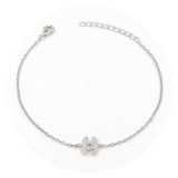 Ασημένιο επιπλατινωμένο βραχιόλι 925 με πέτρες ζιργκόν