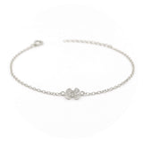 Ασημένιο επιπλατινωμένο βραχιόλι 925 με πέτρες ζιργκόν