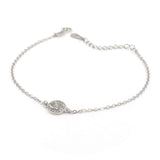 Ασημένιο επιπλατινωμένο βραχιόλι με πέτρες ζιργκόν