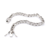 Ασημένιο επιπλατινωμένο βραχιόλι αλυσίδα