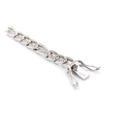 Ασημένιο επιπλατινωμένο βραχιόλι αλυσίδα