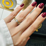 Ασημένιο επιχρυσωμένο γυναικείο δαχτυλίδι με ζιργκόν πέτρες