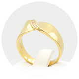 Ασημένιο γυναικείο δαχτυλίδι επίχρυσο με πέτρες ζιργκόν