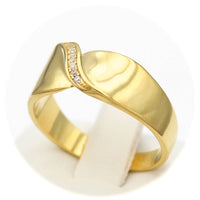 Ασημένιο γυναικείο δαχτυλίδι επίχρυσο με πέτρες ζιργκόν