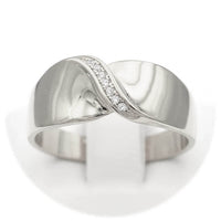 Ασημένιο γυναικείο δαχτυλίδι επιπλατινωμένο με πέτρες ζιργκόν