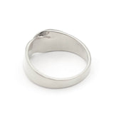 Ασημένιο γυναικείο δαχτυλίδι επιπλατινωμένο με πέτρες ζιργκόν