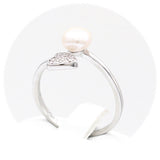 Ασημένιο δαχτυλίδι με καρδιά και μαργαριτάρι