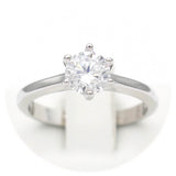 Ασημένιο γυναικείο δαχτυλίδι με λευκή πέτρα