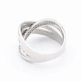 Ασημένιο γυναικείο δαχτυλίδι επιπλατινωμένο