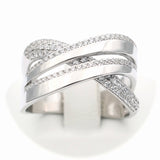 Ασημένιο γυναικείο δαχτυλίδι επιπλατινωμένο