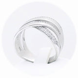 Ασημένιο γυναικείο δαχτυλίδι επιπλατινωμένο