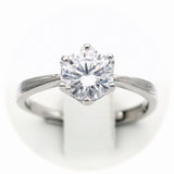 Ασημένιο πολύπετρο δαχτυλίδι με λευκά ζιργκόν