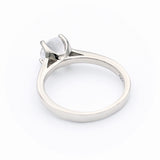 Ασημένιο δαχτυλίδι με λευκό ζιργκόν