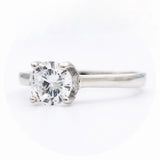 Ασημένιο δαχτυλίδι με λευκό ζιργκόν