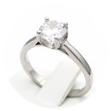 Ασημένιο δαχτυλίδι με λευκό ζιργκόν