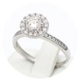 Ασημένιο δαχτυλίδι ροζέτα 925 με μοϊσανίτη