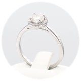 Ασημένιο δαχτυλίδι με μοϊσανίτη