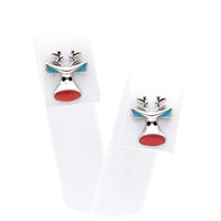 Ασημένια παιδικά σκουλαρίκια σχέδιο τάρανδος