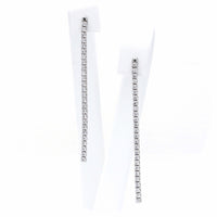 Ασημένια κρεμαστά επιπλατινωμένα σκουλαρίκια σχέδιο ριβιέρα