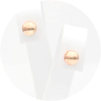 Ασημένια σκουλαρίκια μπίλιες σε ροζ χρυσό χρώμα 6.00mm