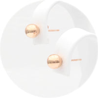 Ασημένια σκουλαρίκια μπίλιες σε ροζ χρυσό χρώμα 6.00mm