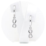 Ασημένια κρεμαστά σκουλαρίκια με το άπειρο