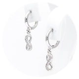 Ασημένια κρεμαστά σκουλαρίκια με το άπειρο