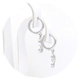 Ασημένια κρεμαστά σκουλαρίκια με το άπειρο