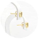 Ασημένια επιχρυσωμένα σκουλαρίκια 925 με καρδιές