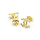 Ασημένια επιχρυσωμένα σκουλαρίκια