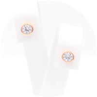 Ασημένια σκουλαρίκια σε ροζ χρυσό χρώμα 5.20mm